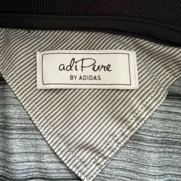 Adi Pure by Adidas Golf Stripe Polo Shirt Size Medium - Picture 6 of 7